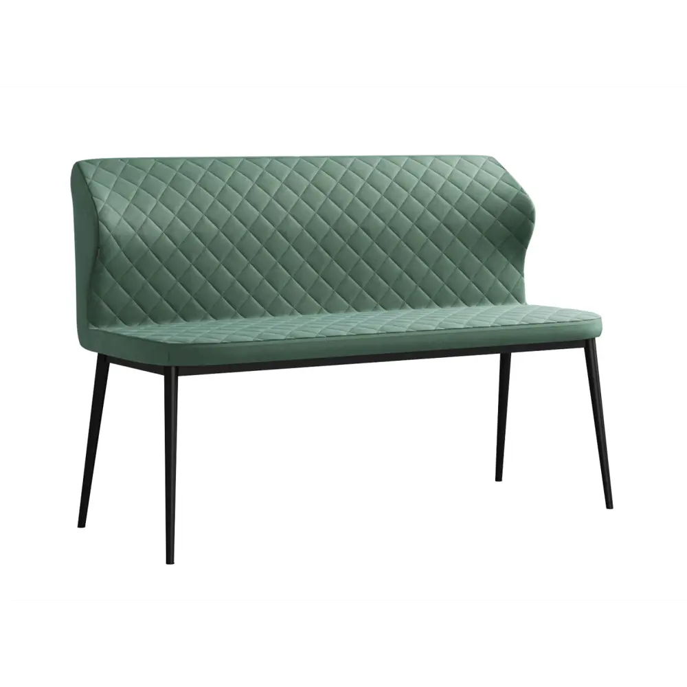 Фото Банкетка Правила мебели Кевин 131x88x56 см велюр цвет зеленый/черный