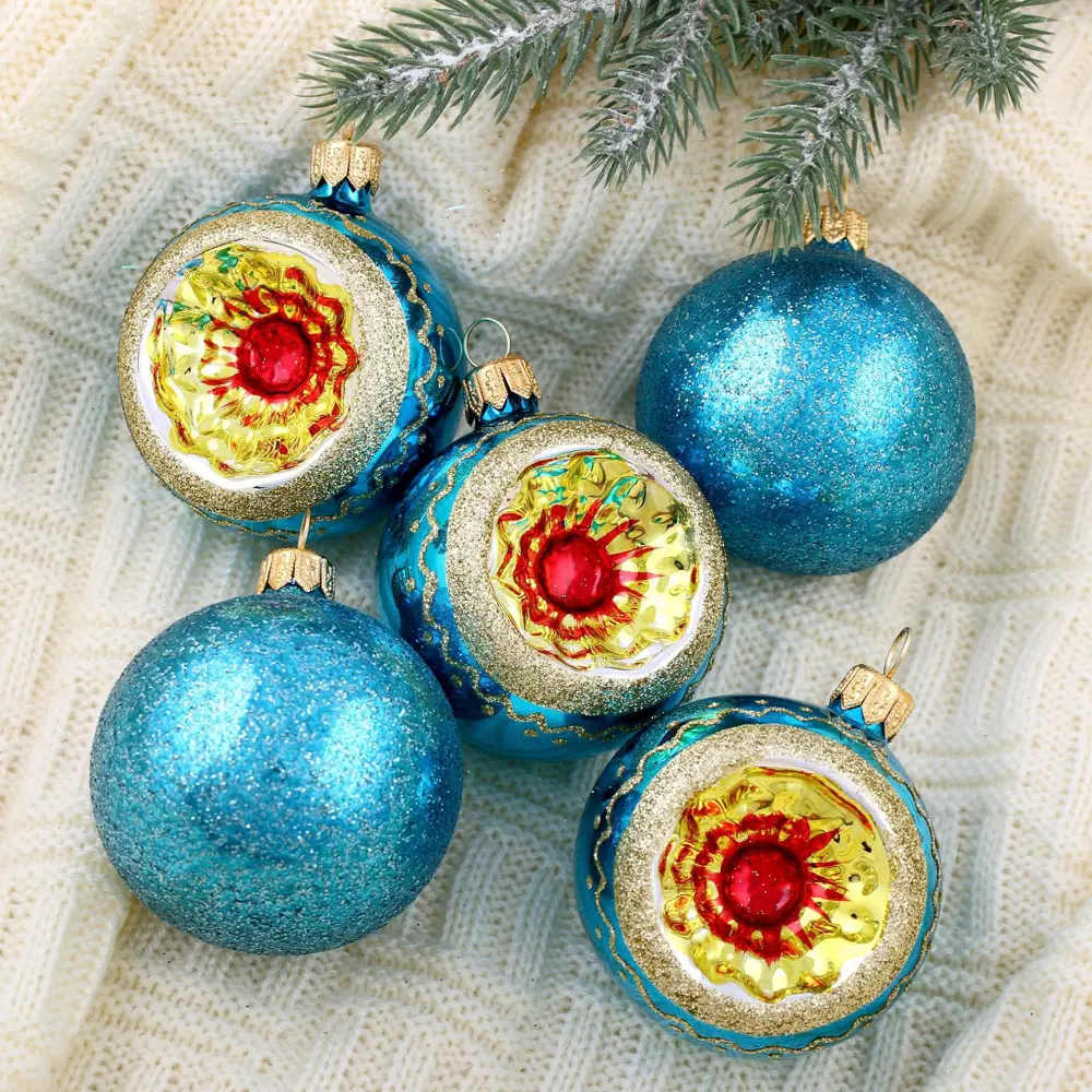 Фото 2 Набор елочных шаров Ёлочка Орбита 2564842 ø 6 см стекло красный 5 шт Фото 2 Набор елочных шаров Ёлочка Орбита 2564842 ø 6 см стекло красный 5 шт