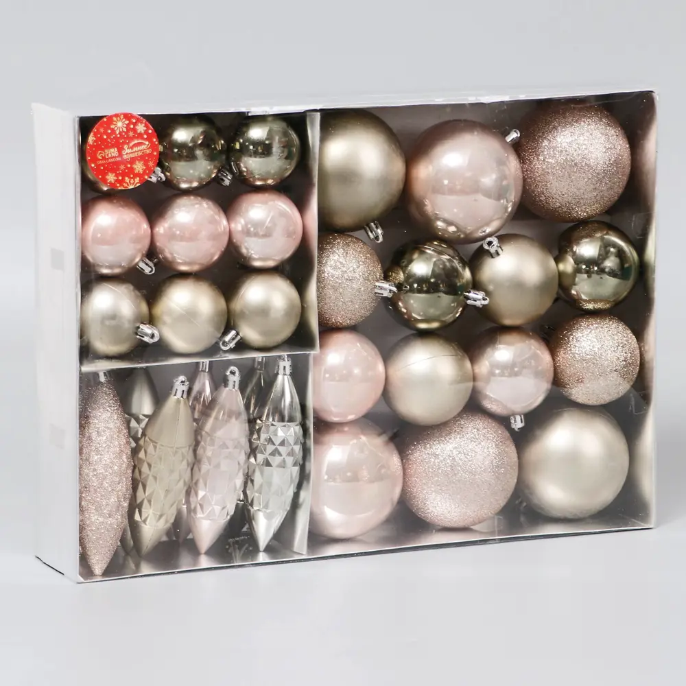 Фото 3 Набор елочных шаров Зимнее Волшебство 9510378 ø 6 см пластик желтый/золотой 31 шт Фото 3 Набор елочных шаров Зимнее Волшебство 9510378 ø 6 см пластик желтый/золотой 31 шт