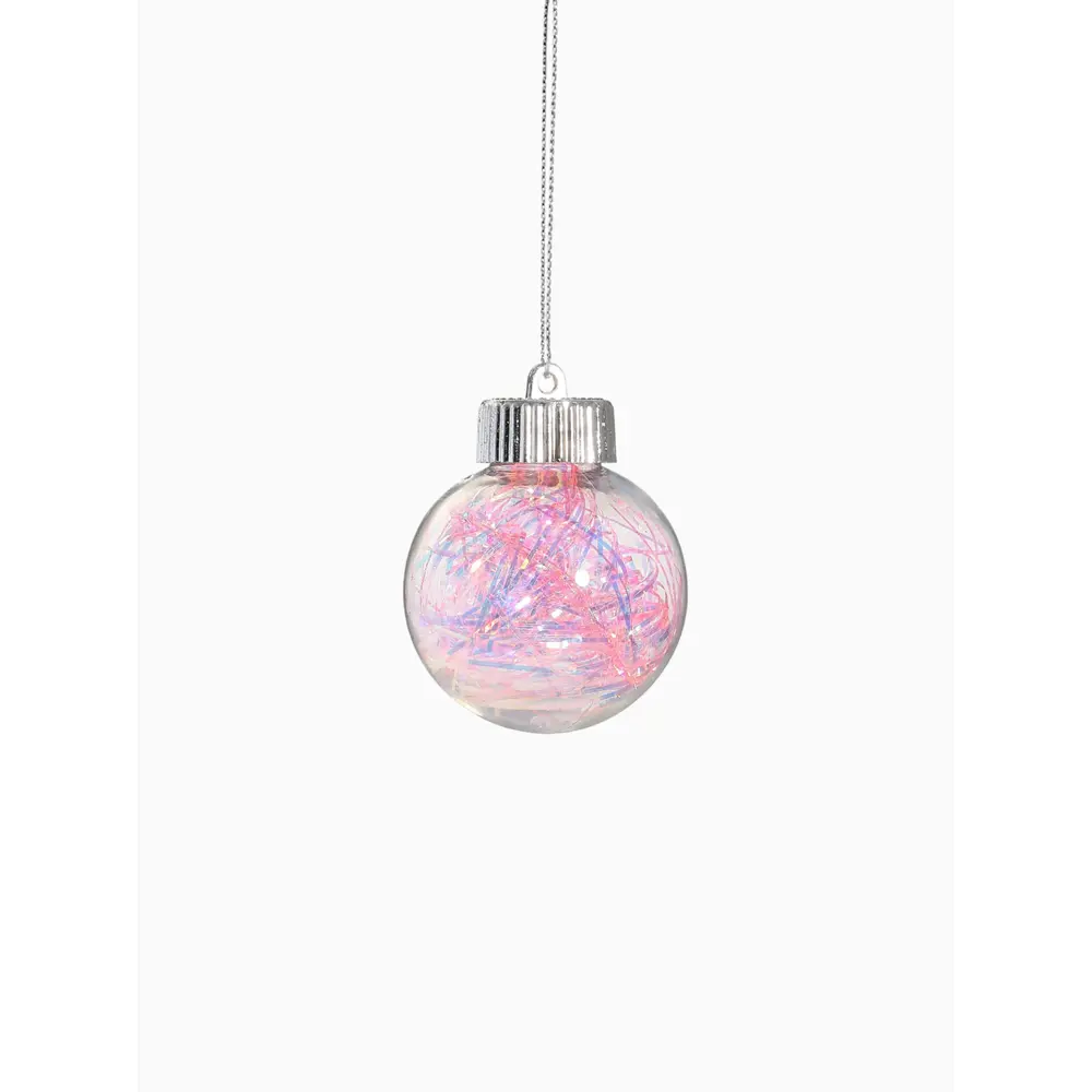 Фото 4 Набор елочных шаров Зимнее Волшебство Калейдоскоп 10497704 ø 6 см пластик розовый 12 шт