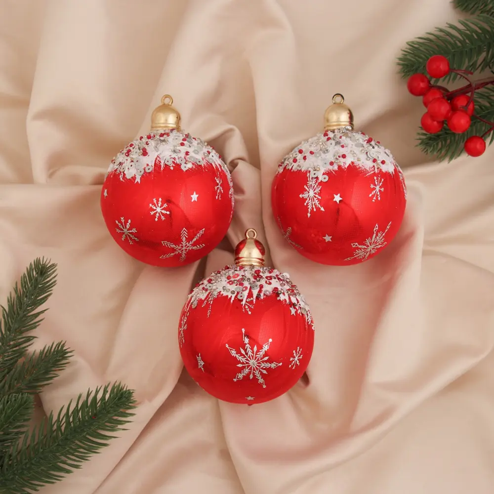 Фото Набор елочных шаров Зимнее Волшебство Шейн 10422955 ø 8 см пластик черный 3 шт Фото Набор елочных шаров Зимнее Волшебство Шейн 10422955 ø 8 см пластик черный 3 шт