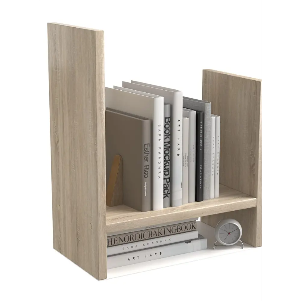 Фото Полка настольная Вектор №1 40x30 см ЛДСП цвет дуб соном Фото Полка настольная Вектор №1 40x30 см ЛДСП цвет дуб соном