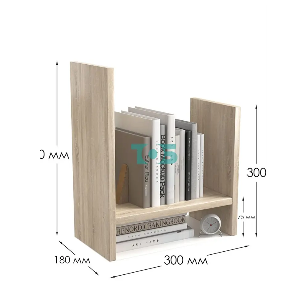 Фото 3 Полка настольная Вектор №1 40x30 см ЛДСП цвет орех