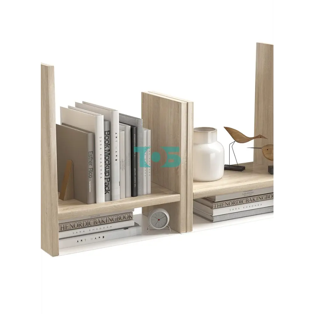 Фото 2 Полка настольная Вектор №1А 60x18 см ЛДСП цвет бетон чикаго светло-серый