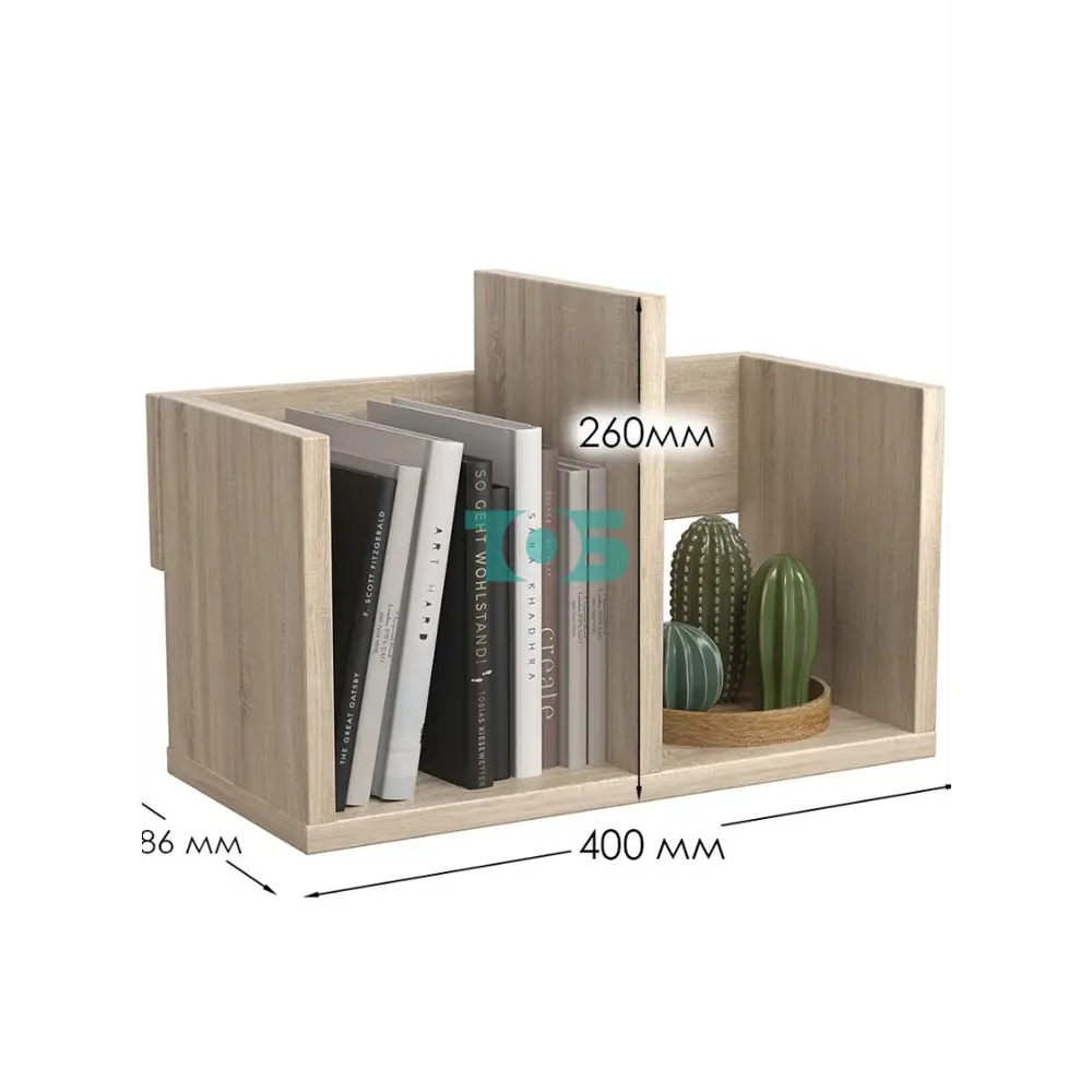 Фото 3 Полка настольная Вектор №3 40x18 см ЛДСП цвет антрацит