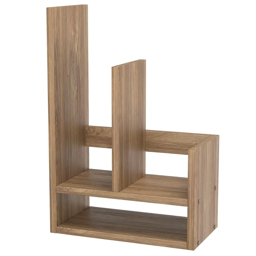 Фото Полка настольная Вектор №6 35x17 см ЛДСП цвет дуб канзас коричневый