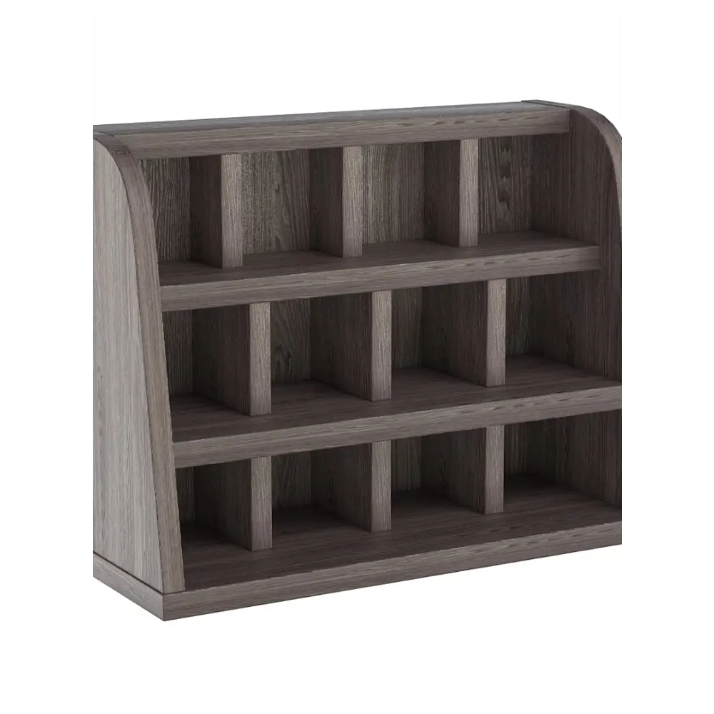 Фото Полка настольная Вектор №10 40x17 см ЛДСП цвет ясень анкор темный