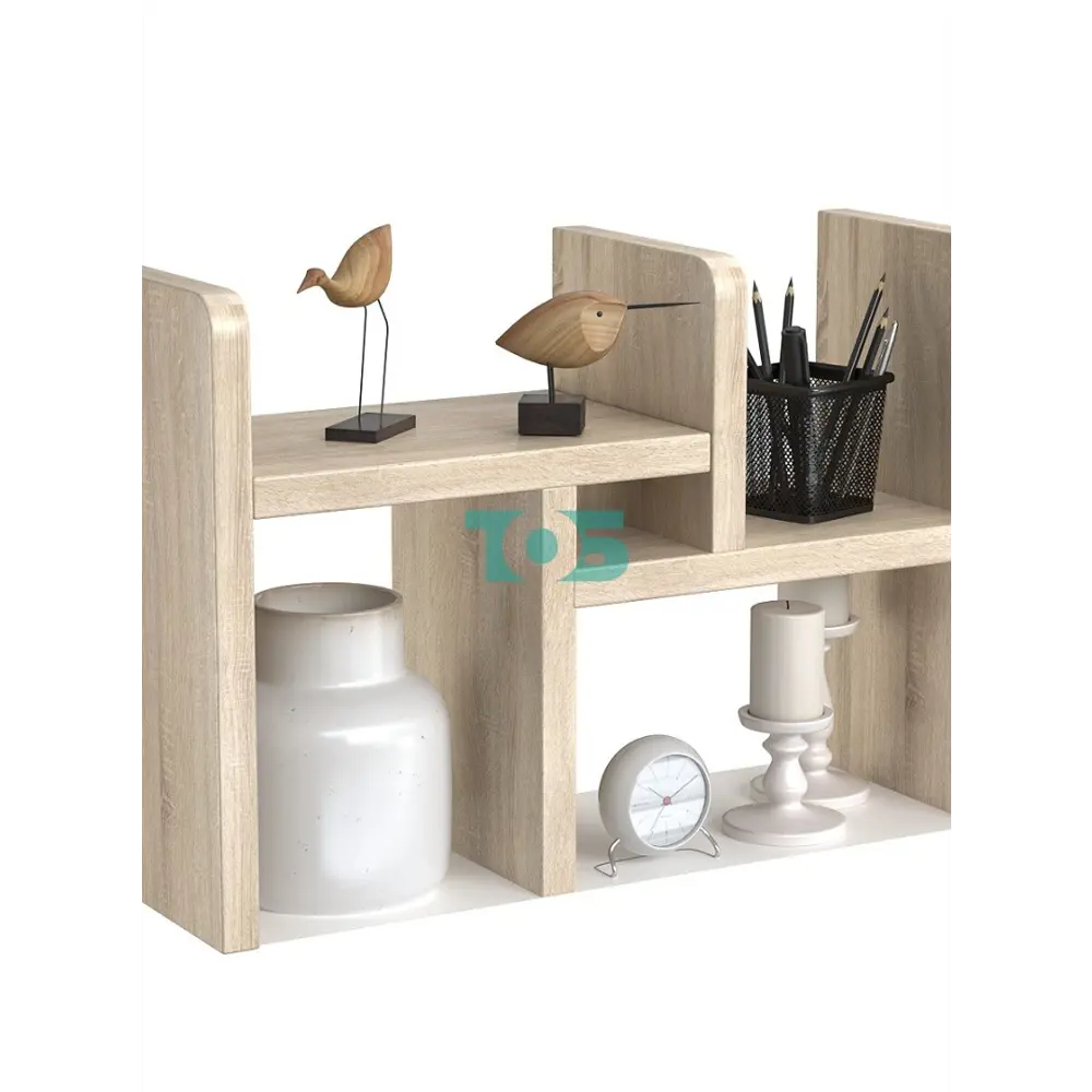 Фото 2 Полка настольная Вектор №14 40x15 см ЛДСП цвет крем вйс