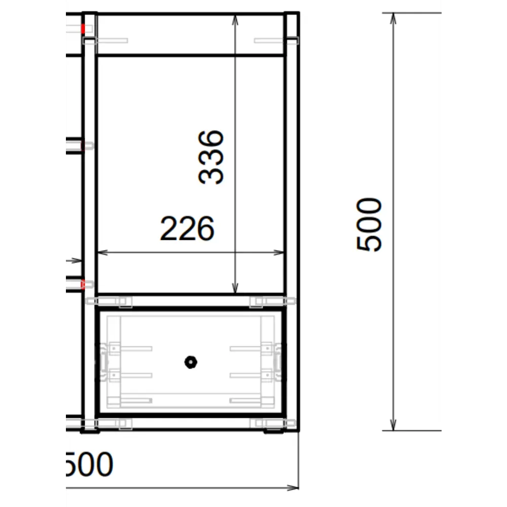 Фото 2 Полка настольная Вектор №26 50x30 см ЛДСП цвет дуб венге