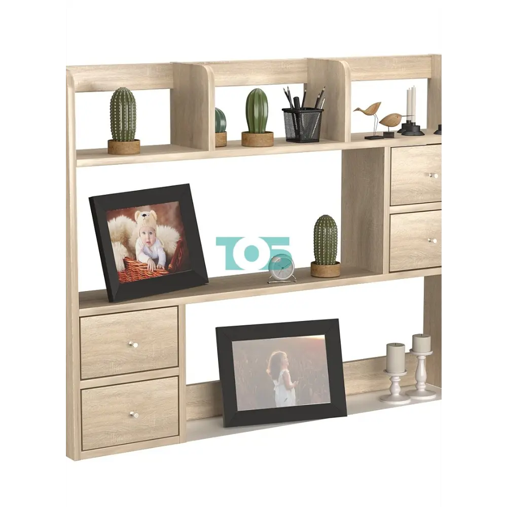 Фото 2 Полка настольная Вектор №38 113x18 см ЛДСП цвет ясень анкор темный Фото 2 Полка настольная Вектор №38 113x18 см ЛДСП цвет ясень анкор темный