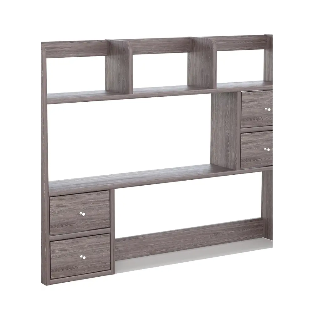 Фото Полка настольная Вектор №38 113x18 см ЛДСП цвет ясень анкор темный Фото Полка настольная Вектор №38 113x18 см ЛДСП цвет ясень анкор темный