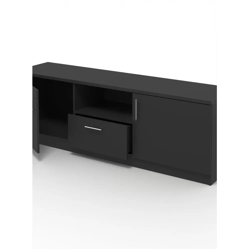 Фото Тумба под телевизор №3 13902W10 180х60х44 см ЛДСП цвет черный