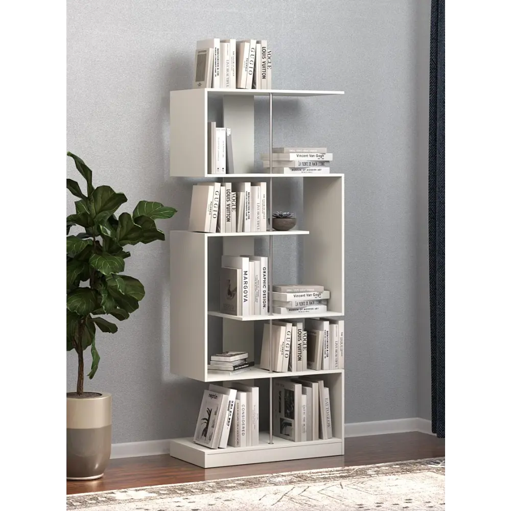 Фото 2 Стеллаж Куб №4 5 полок 90x210x45 см ЛДСП цвет белый Фото 2 Стеллаж Куб №4 5 полок 90x210x45 см ЛДСП цвет белый