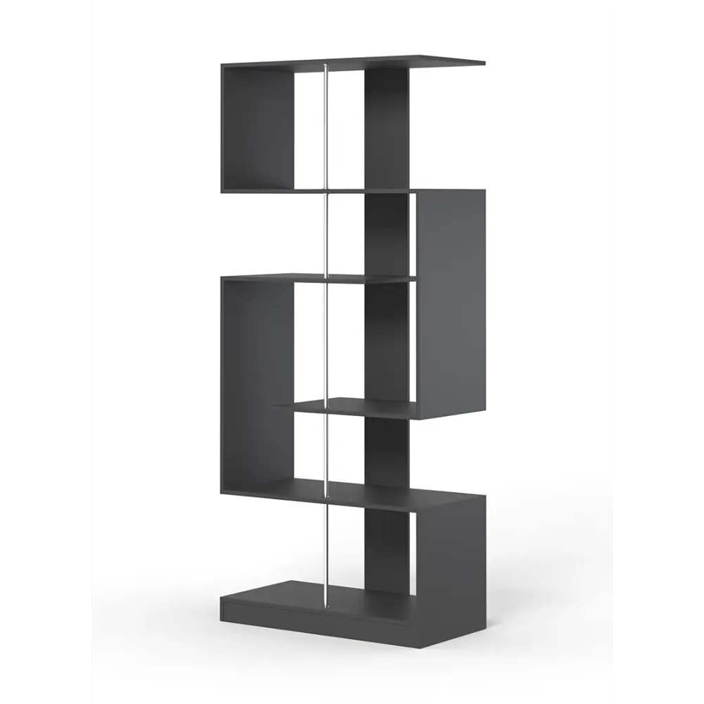 Фото Стеллаж Куб №4 5 полок 90x210x45 см ЛДСП цвет черный Фото Стеллаж Куб №4 5 полок 90x210x45 см ЛДСП цвет черный