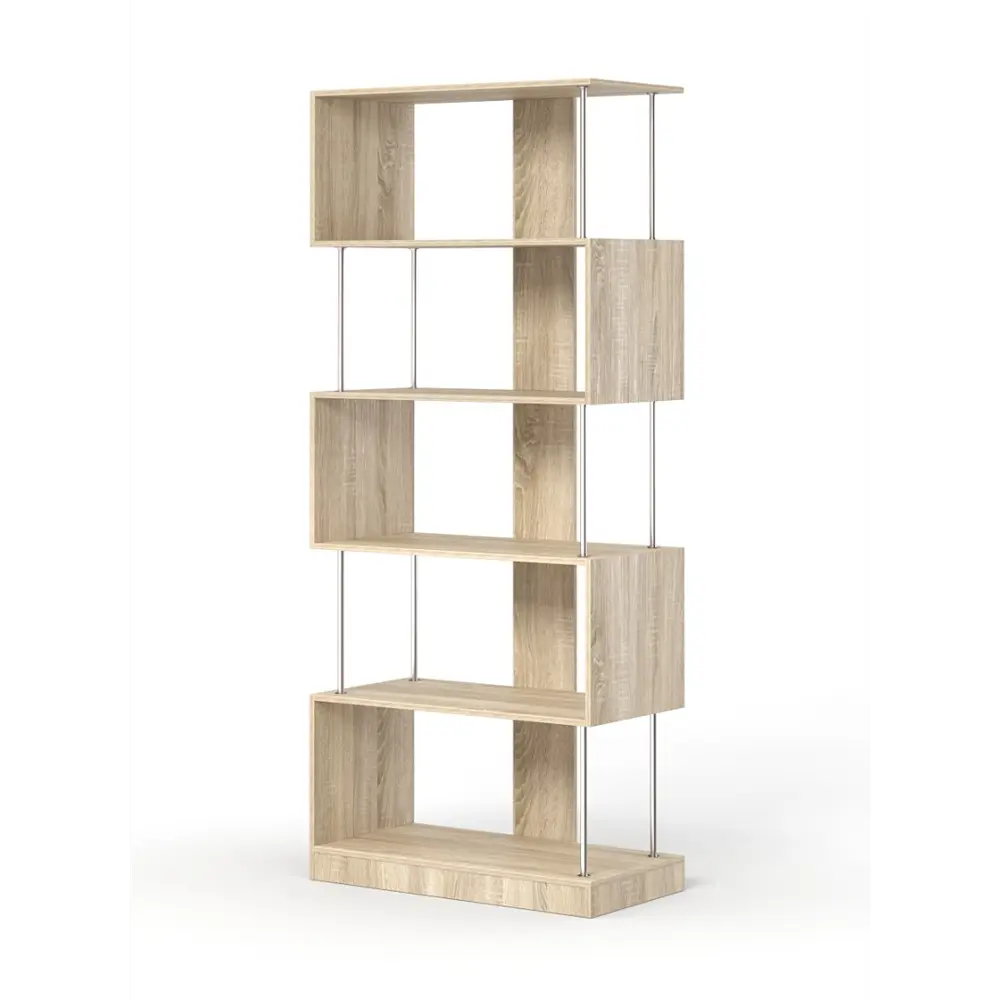 Фото 3 Стеллаж Куб №7 5 полок 90x210x45 см ЛДСП цвет дуб сонома