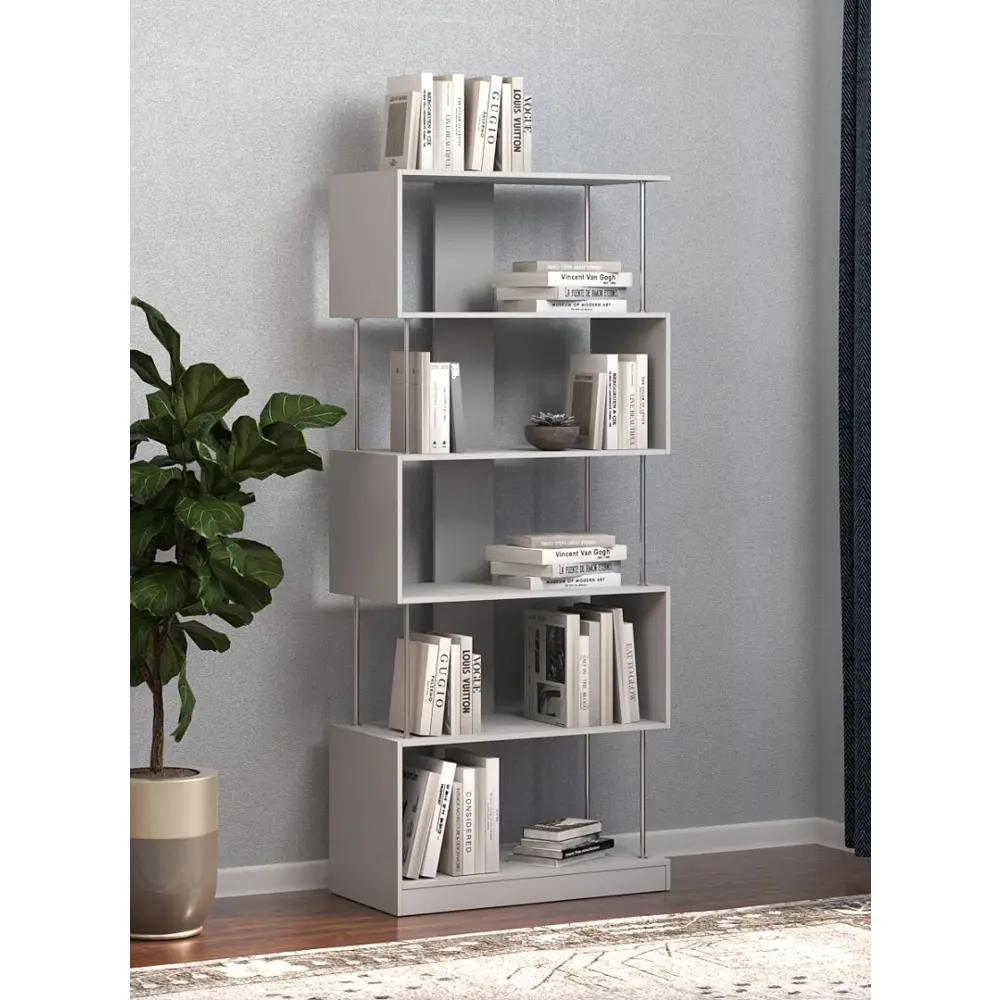 Фото 2 Стеллаж Куб №7 5 полок 90x210x45 см ЛДСП цвет серый Фото 2 Стеллаж Куб №7 5 полок 90x210x45 см ЛДСП цвет серый