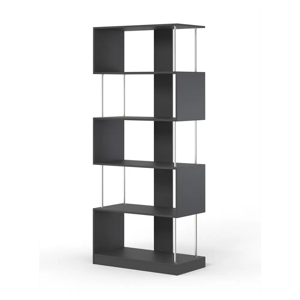 Фото Стеллаж Куб №7 5 полок 90x210x45 см ЛДСП цвет черный Фото Стеллаж Куб №7 5 полок 90x210x45 см ЛДСП цвет черный