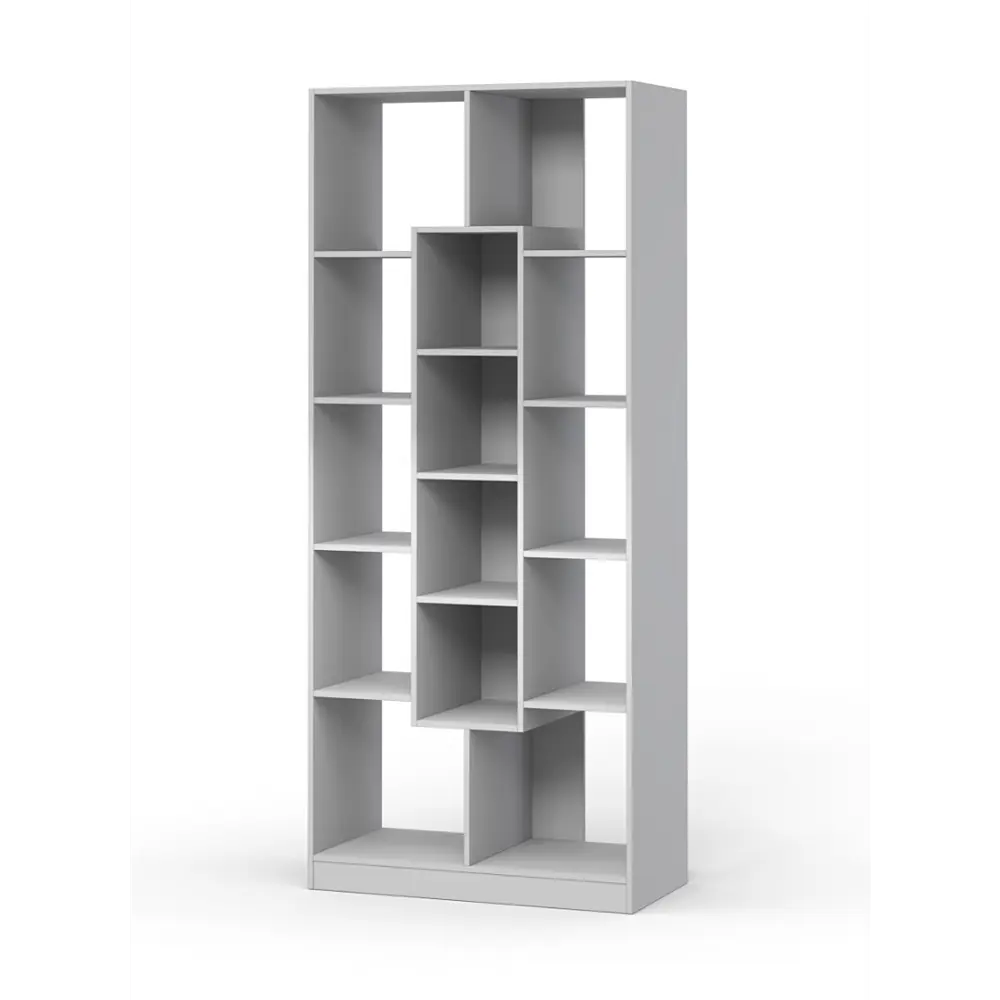 Фото Стеллаж Куб №9 5 полок 90x210x45 см ЛДСП цвет серый