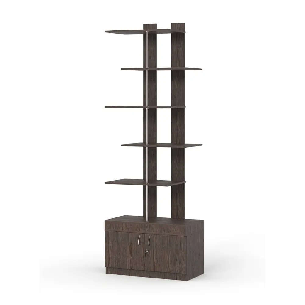 Фото Стеллаж Куб №5 с тумбой Т-25 90x255x45 см ЛДСП цвет дуб венге