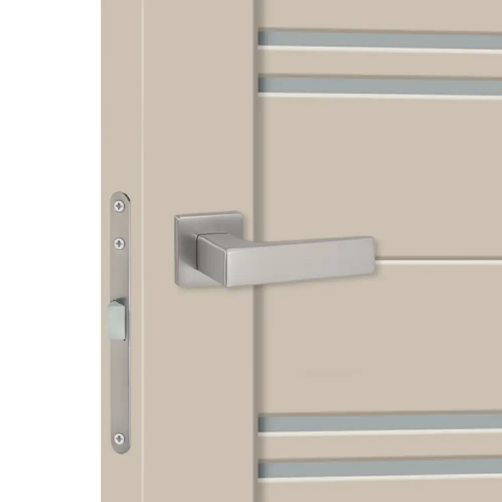 Фото 5 Комплект межкомнатной двери Velldoris Xline 4 остеклённая 200x70см ПЭТ (полиэтилентерефталат) цвет кварцит с коробом и наличниками