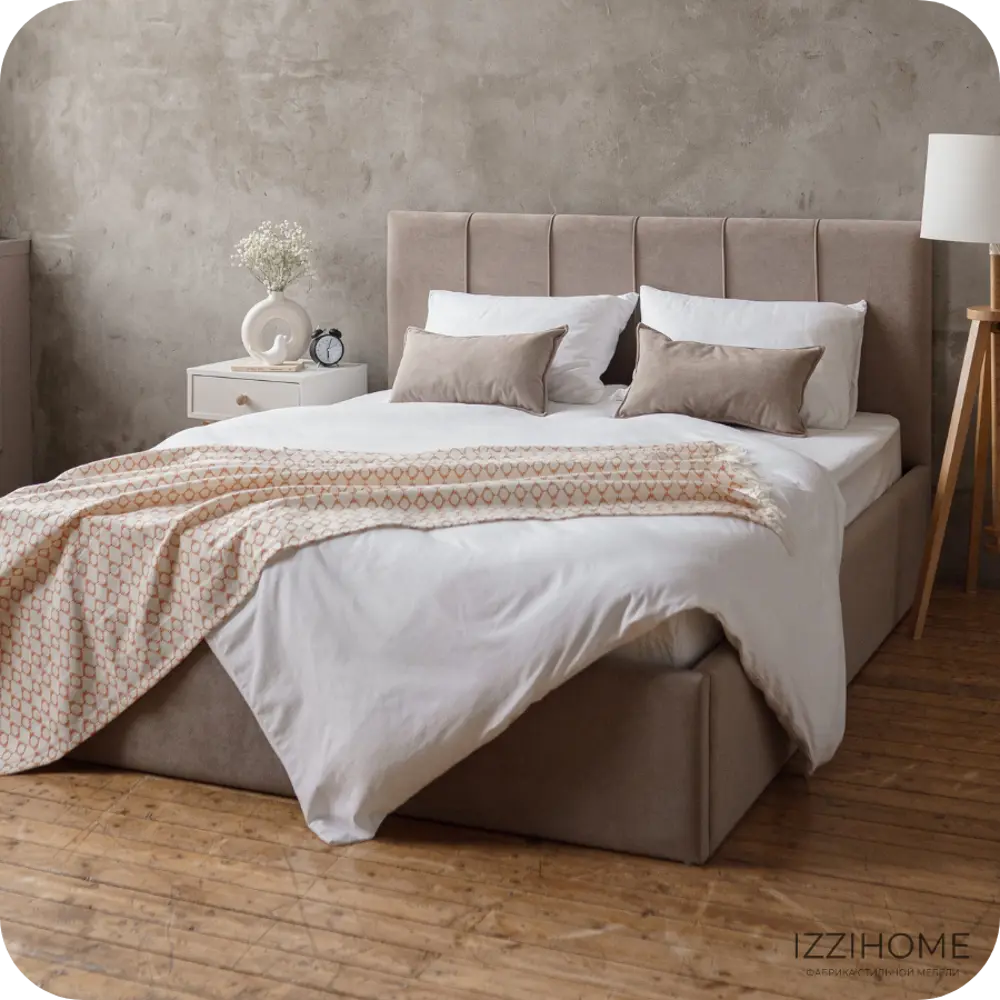 Фото 12 Кровать Izzihome Seven 189x100x212 см ДСП цвет темно-бежевый Фото 12 Кровать Izzihome Seven 189x100x212 см ДСП цвет темно-бежевый