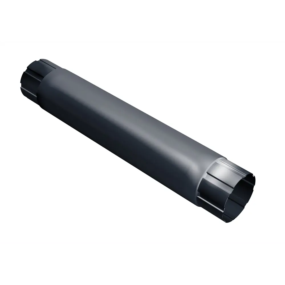 Фото Труба круглая соединительная Grand line 125 x 90мм оцинкованная сталь RAL 7024 графитовый серый Фото Труба круглая соединительная Grand line 125 x 90мм оцинкованная сталь RAL 7024 графитовый серый