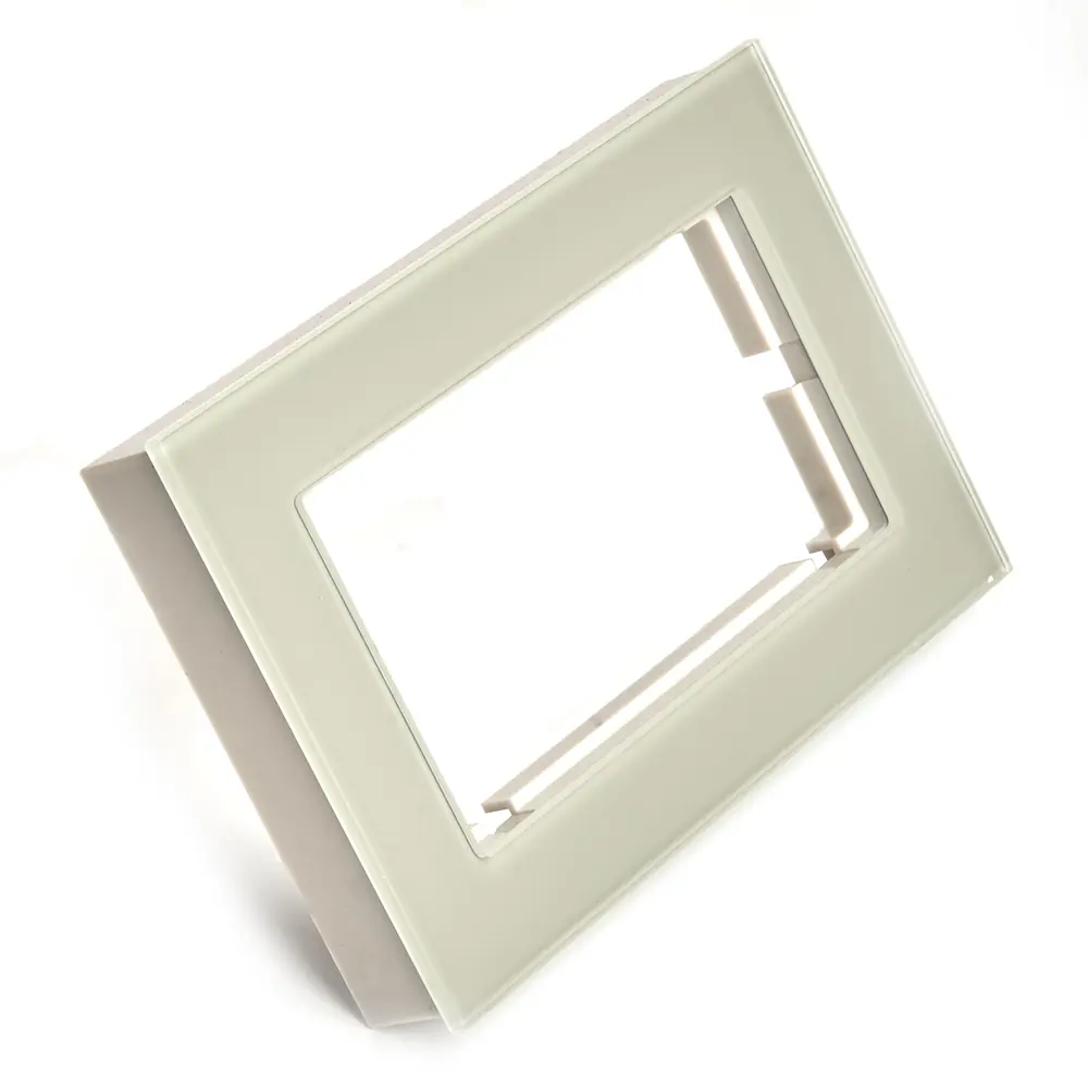 Фото 3 Рамка для розеток и выключателей Stekker Катрин 2 поста без перемычки цвет дымчатый