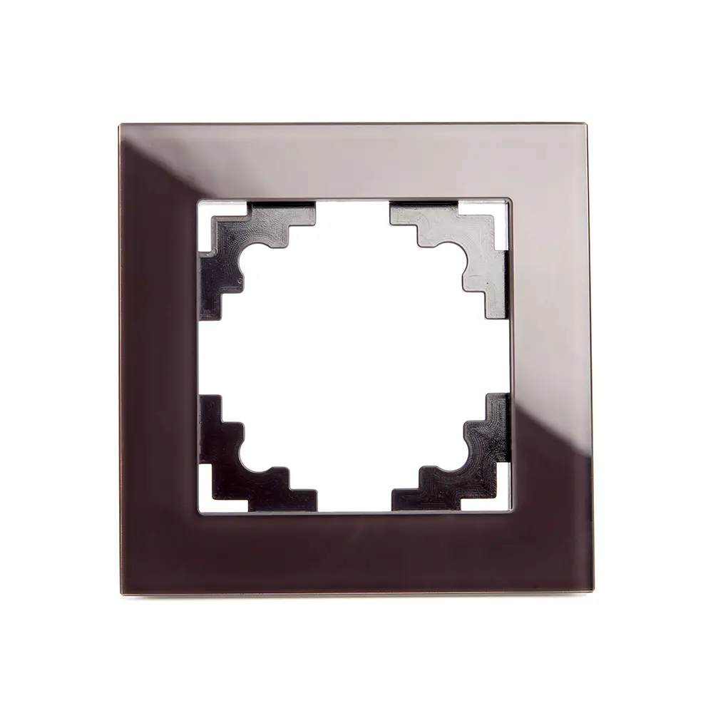 Фото 3 Рамка для розеток и выключателей Stekker Катрин GFR00-7001-04 1 пост цвет шоколад