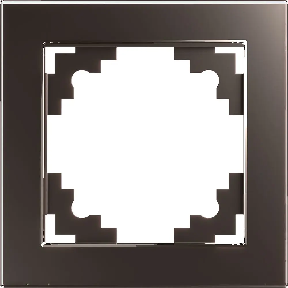 Фото 2 Рамка для розеток и выключателей Stekker Катрин GFR00-7001-04 1 пост цвет шоколад