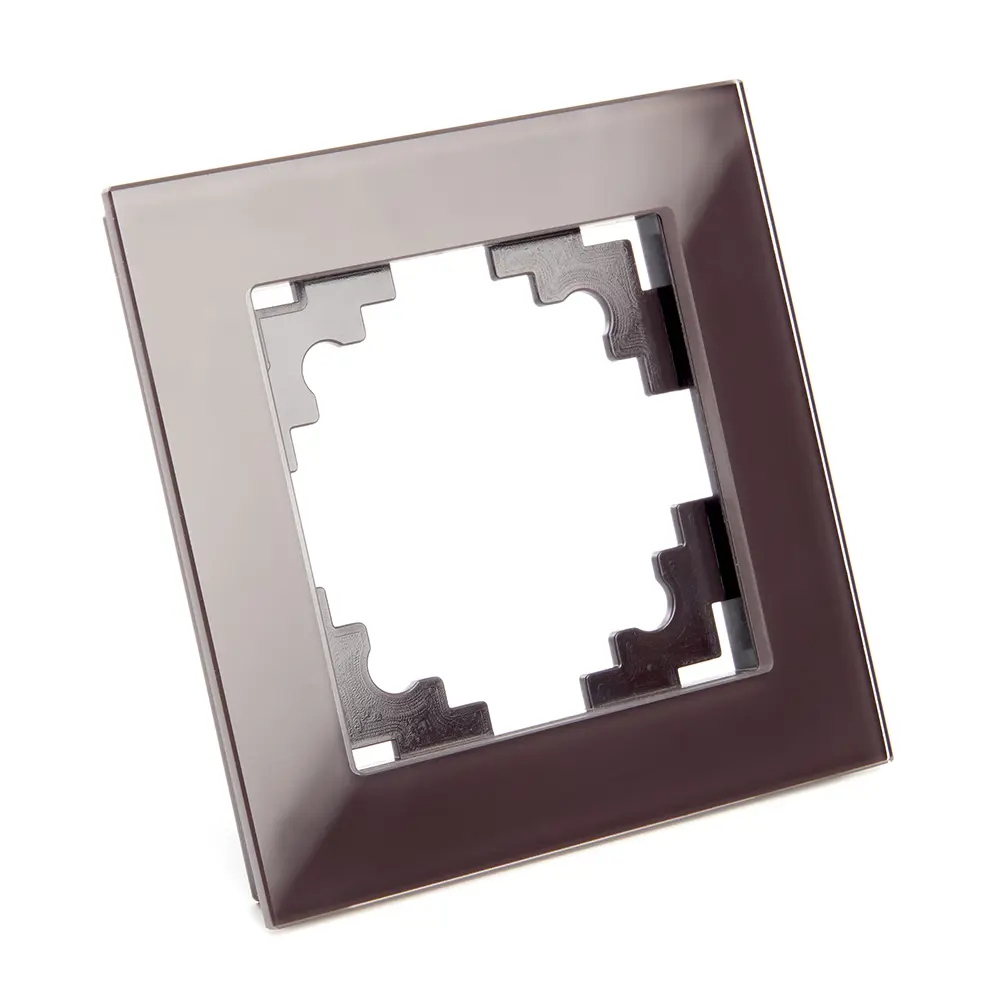 Фото 4 Рамка для розеток и выключателей Stekker Катрин GFR00-7001-04 1 пост цвет шоколад