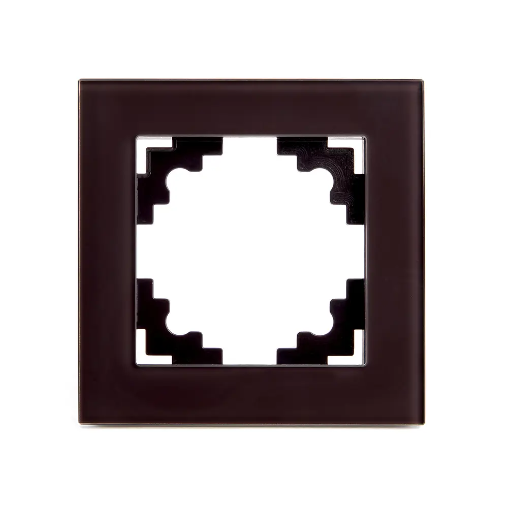 Фото Рамка для розеток и выключателей Stekker Катрин GFR00-7001-04 1 пост цвет шоколад