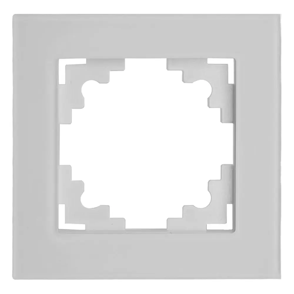 Фото Рамка для розеток и выключателей Stekker Катрин Катрин 1 пост цвет белый матовый 49594