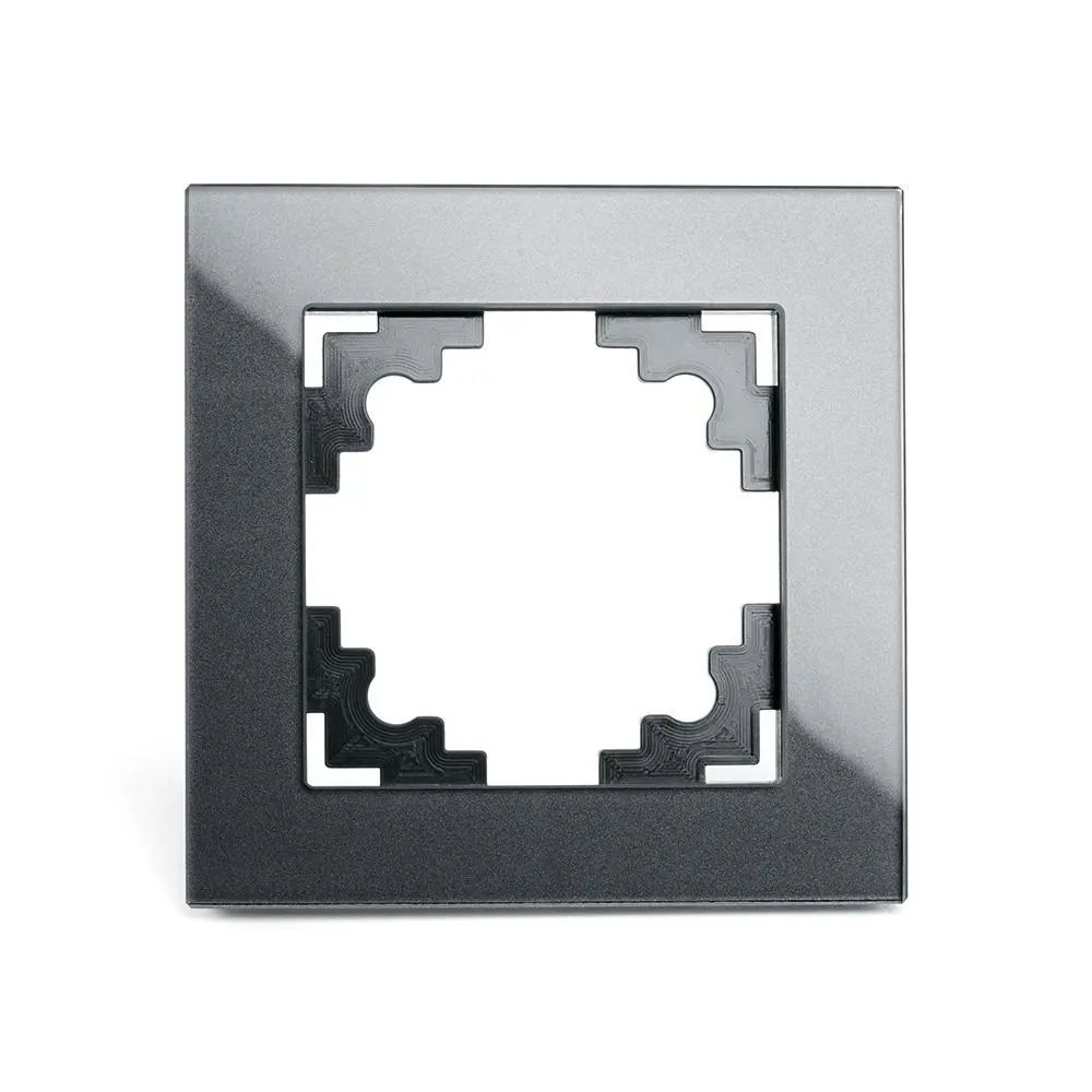 Фото Рамка для розеток и выключателей Stekker Катрин 1 пост цвет графит