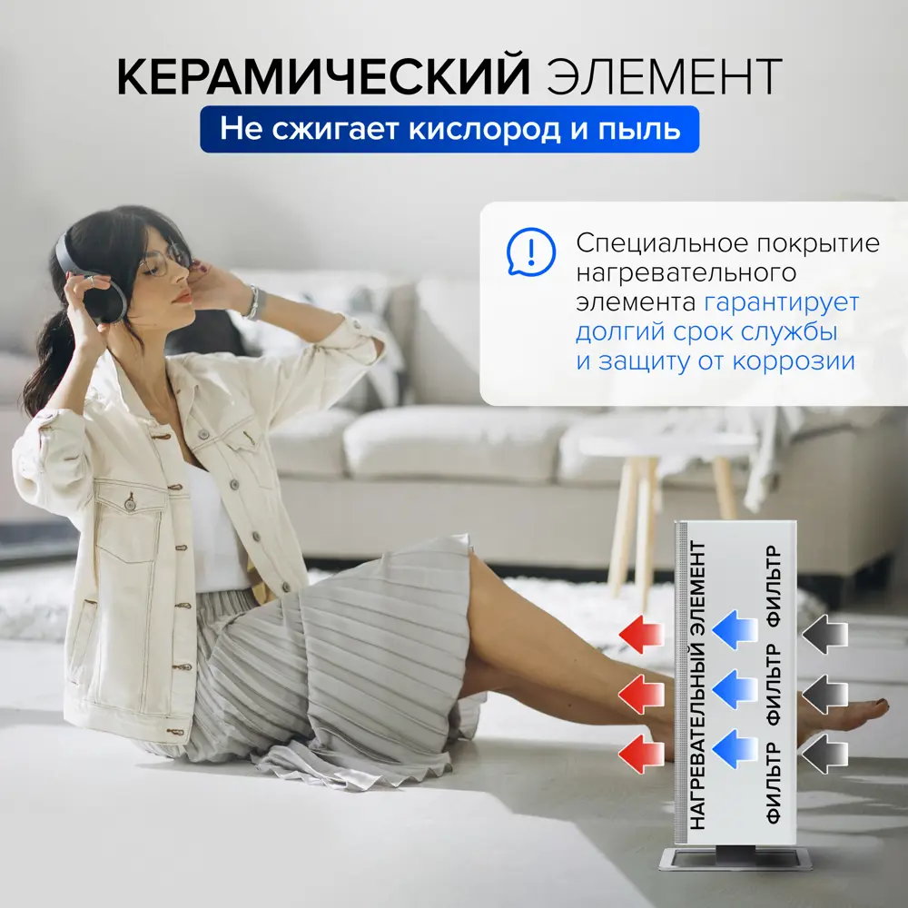 Фото 11 Тепловентилятор керамический электрический Stadler Form A-060 Anna big с электронным термостатом 2000 Вт белый Фото 11 Тепловентилятор керамический электрический Stadler Form A-060 Anna big с электронным термостатом 2000 Вт белый