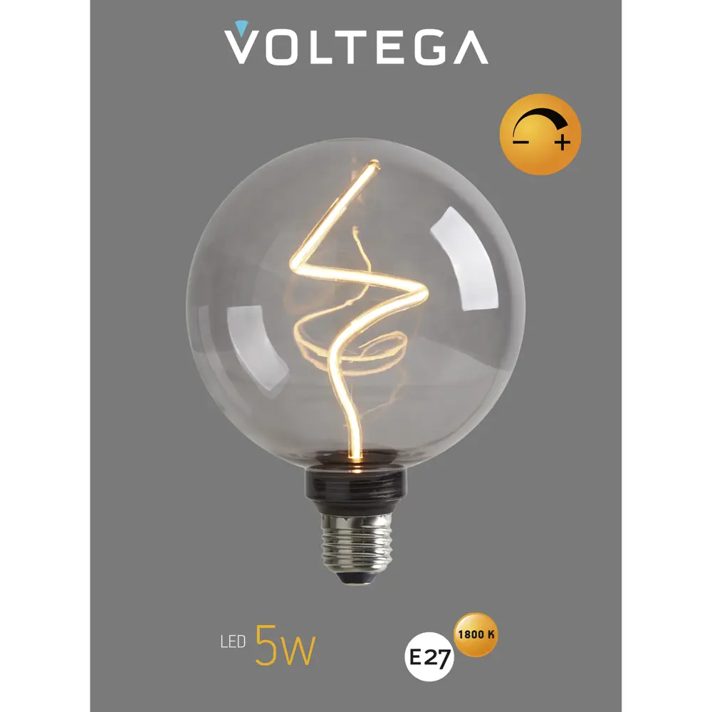 Фото 5 Лампочка светодиодная Voltega 8559 E27 220-240 В 5 Вт шар малый тонированный 220 Лм теплый белый свет