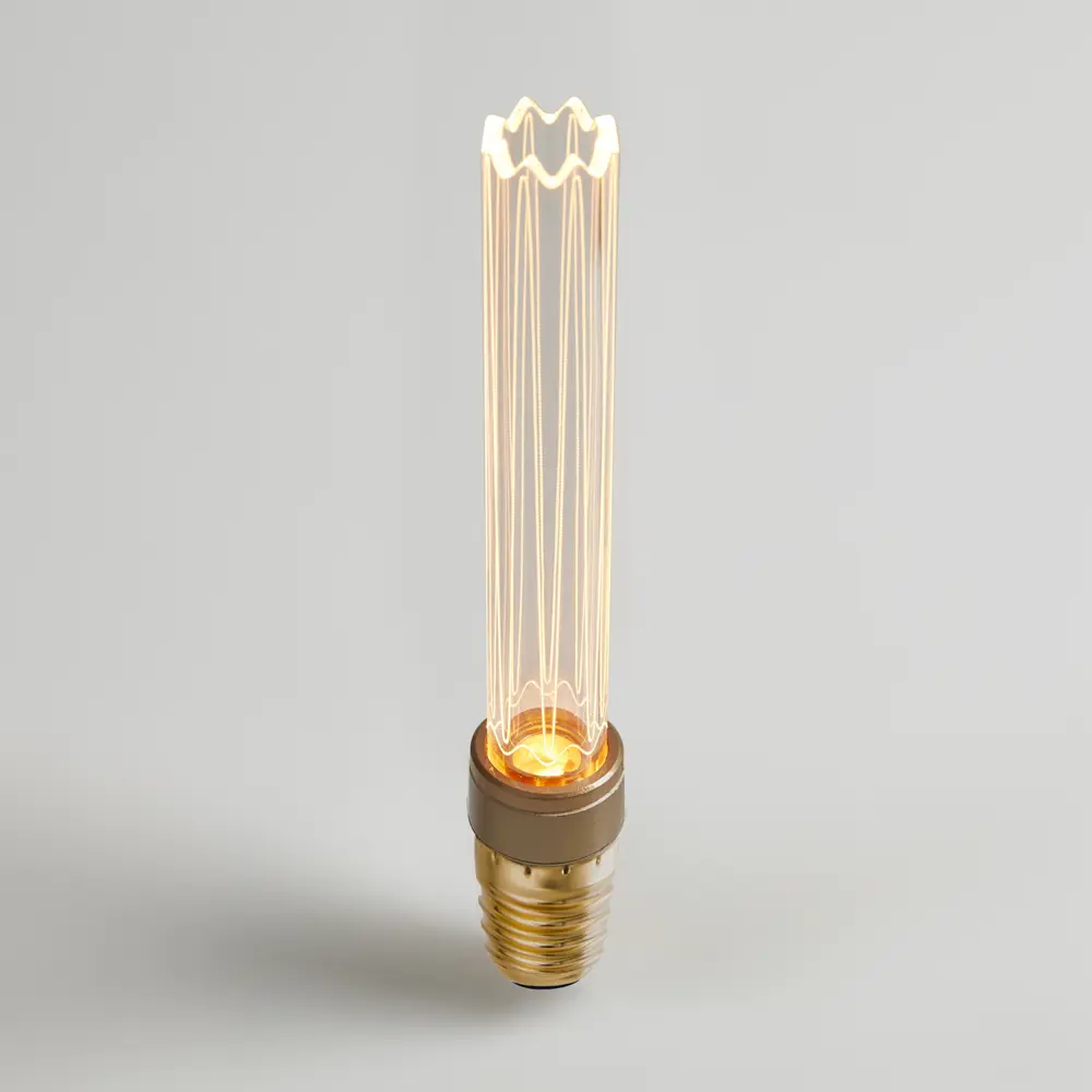 Фото 4 Лампочка светодиодная Voltega 8570 E27 220-240 В 4 Вт туба янтарная 130 Лм теплый белый свет