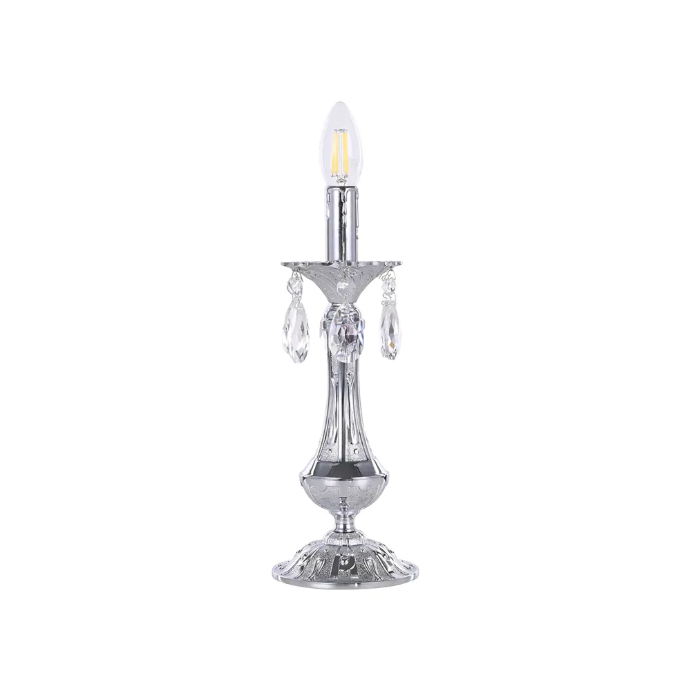 Фото Настольная лампа Bohemia Al77 Al77100l.1-32.ni цвет серый/серебристый Фото Настольная лампа Bohemia Al77 Al77100l.1-32.ni цвет серый/серебристый