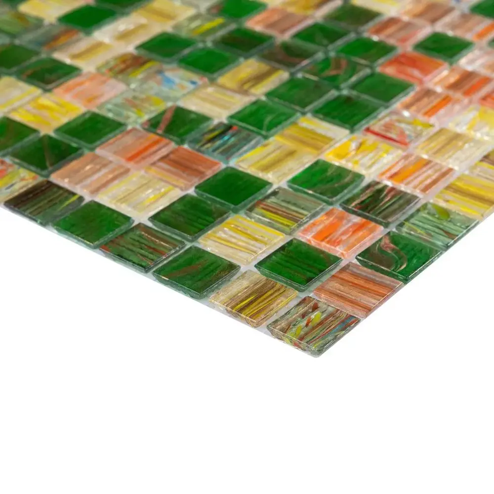 Фото 3 Мозаика стеклянная Керамоград Js01_20 30.5x30.5 см цвет зеленый