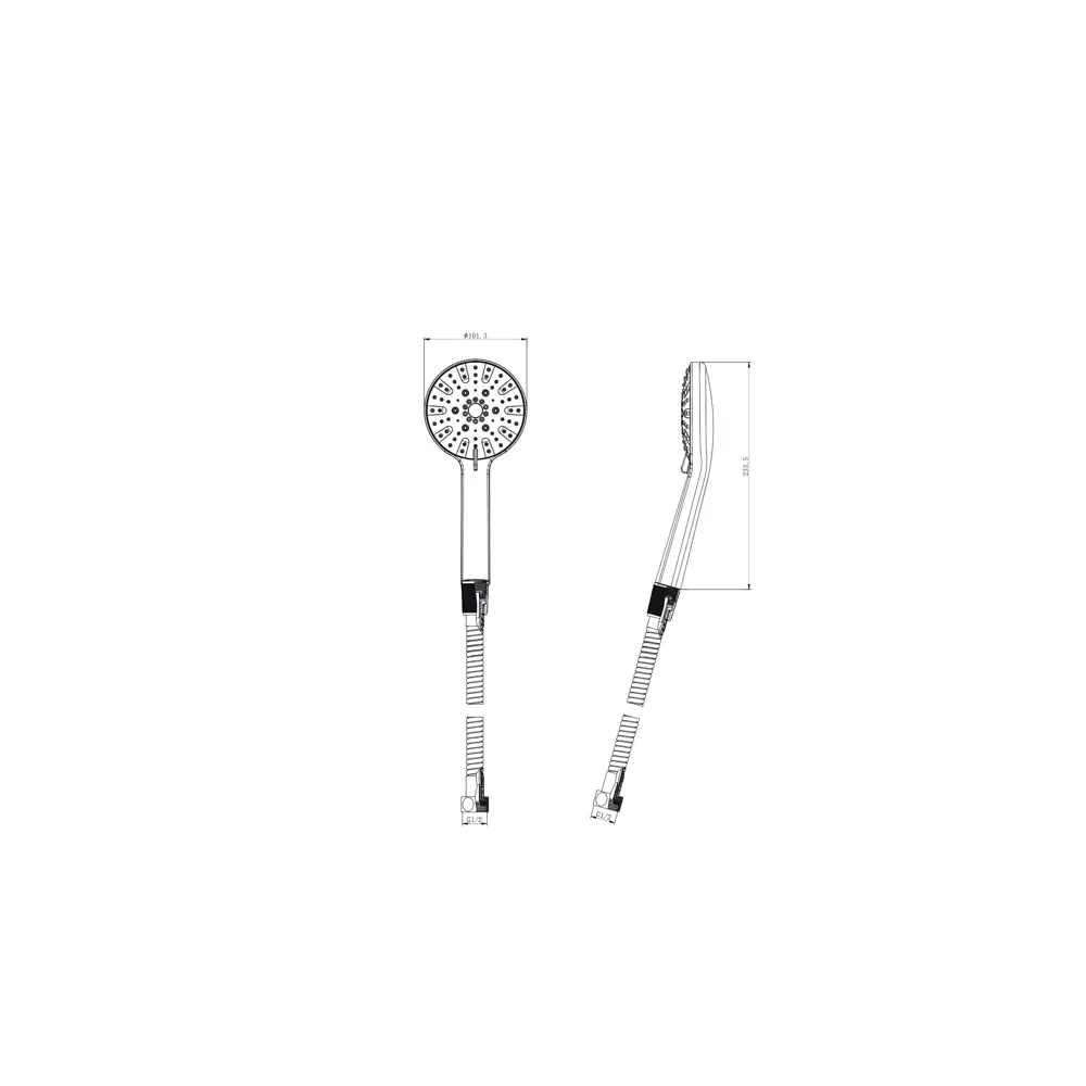 Фото 2 Набор из лейки и шланга Bravat D2106WM-SW цвет хром Фото 2 Набор из лейки и шланга Bravat D2106WM-SW цвет хром