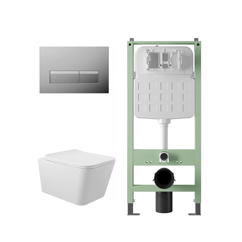 Фото 4 Комплект инсталляция с унитазом Alentori ALS.SIS1102.CRQV0220 цвет белый