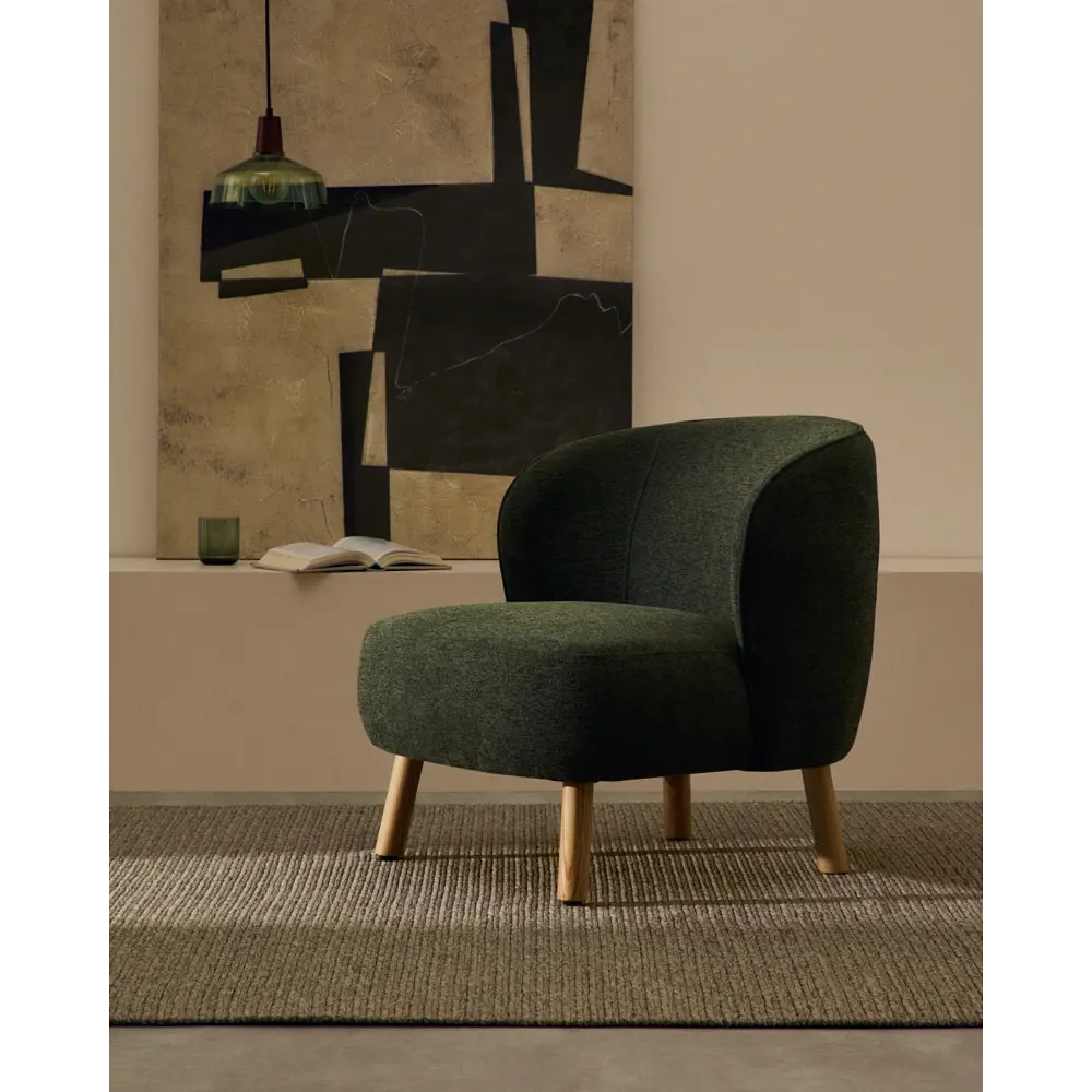 Фото Кресло La forma Ulit 74x71x74 см ткань цвет зеленый Фото Кресло La forma Ulit 74x71x74 см ткань цвет зеленый