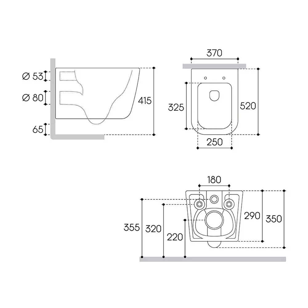 Фото 16 Инсталляция AM.PM I012711.0351 ErgoFit с клавишей слива ErgoFit M пластик гл/хром унитаз Long 52.5x34.5 Vortex Soft-Close матовый белый квадрат