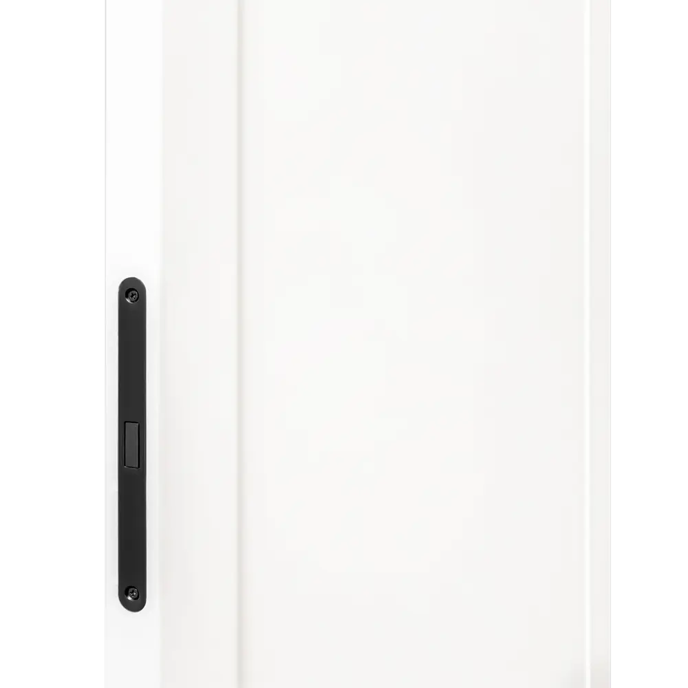 Фото 4 Дверь межкомнатная глухая Рица 80x230 см ПЭТ цвет белый с замком и петлями