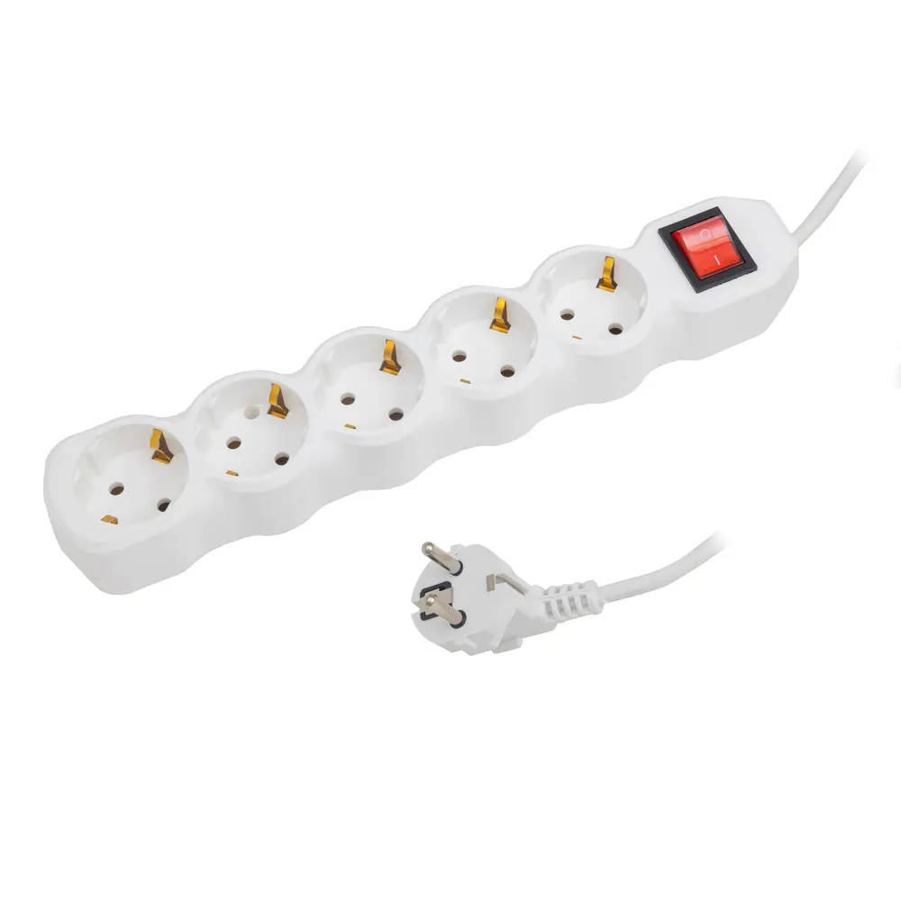 Фото 3 Сетевой фильтр Старт 4610116228302 3x1.5 1.5 м 5 розеток с заземлением 2200 Вт цвет белый