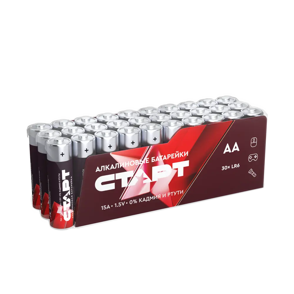 Фото 2 Батарейка алкалиновая Старт АА 1.5 В 30 шт Фото 2 Батарейка алкалиновая Старт АА 1.5 В 30 шт