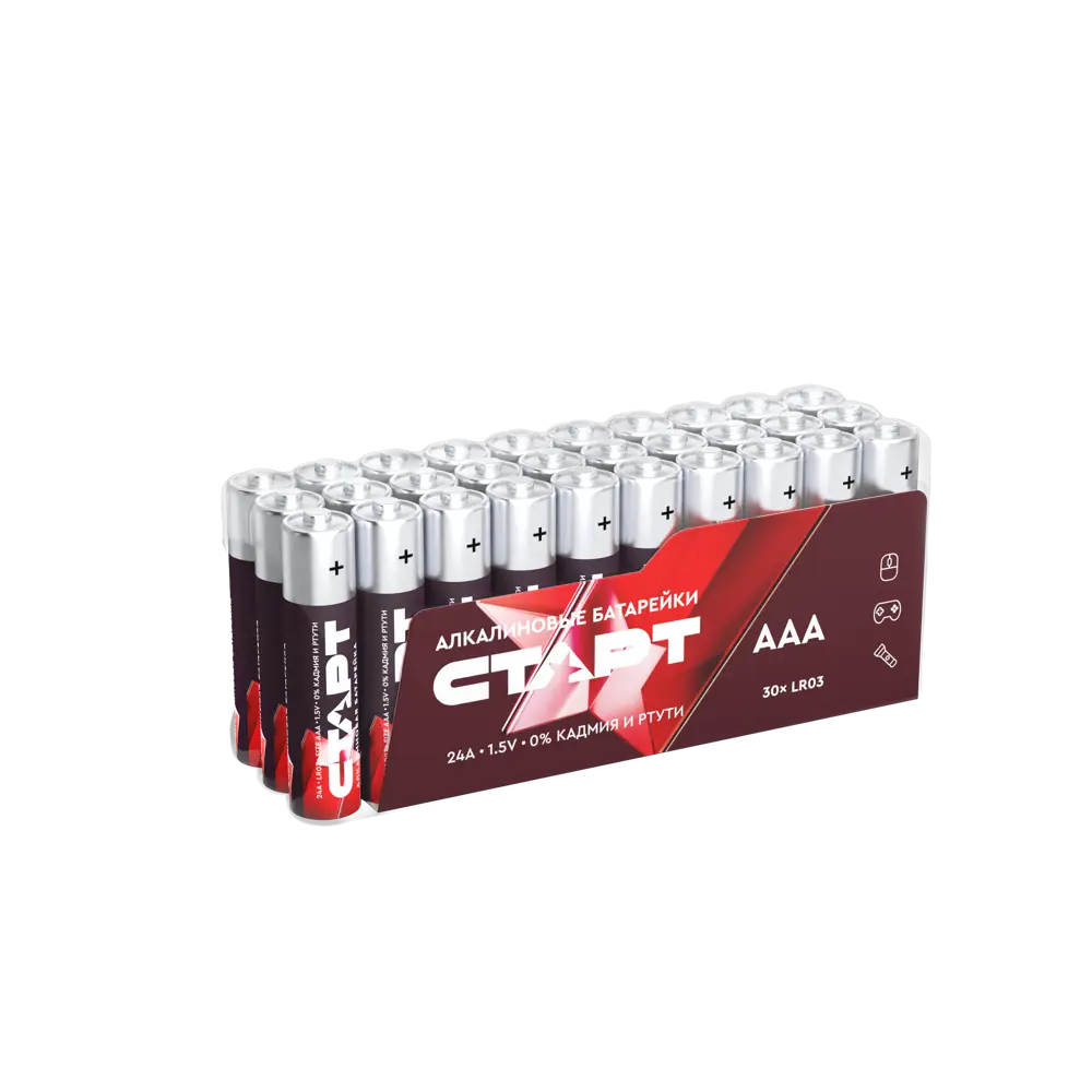 Фото 2 Батарейка алкалиновая Старт ААА 1.5 В 30 шт Фото 2 Батарейка алкалиновая Старт ААА 1.5 В 30 шт