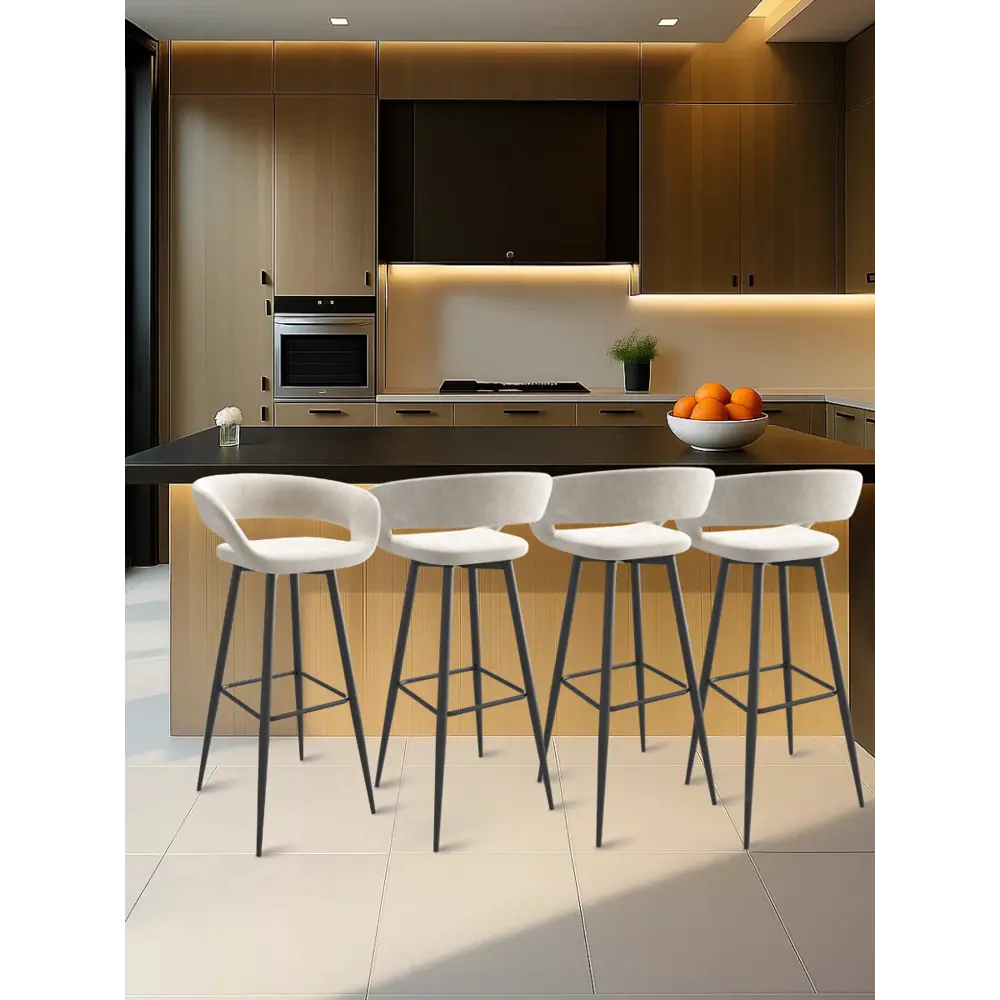 Фото 6 Барный стул Mamadoma Стул барный 102208 55x95 см цвет черный/cream lux b03