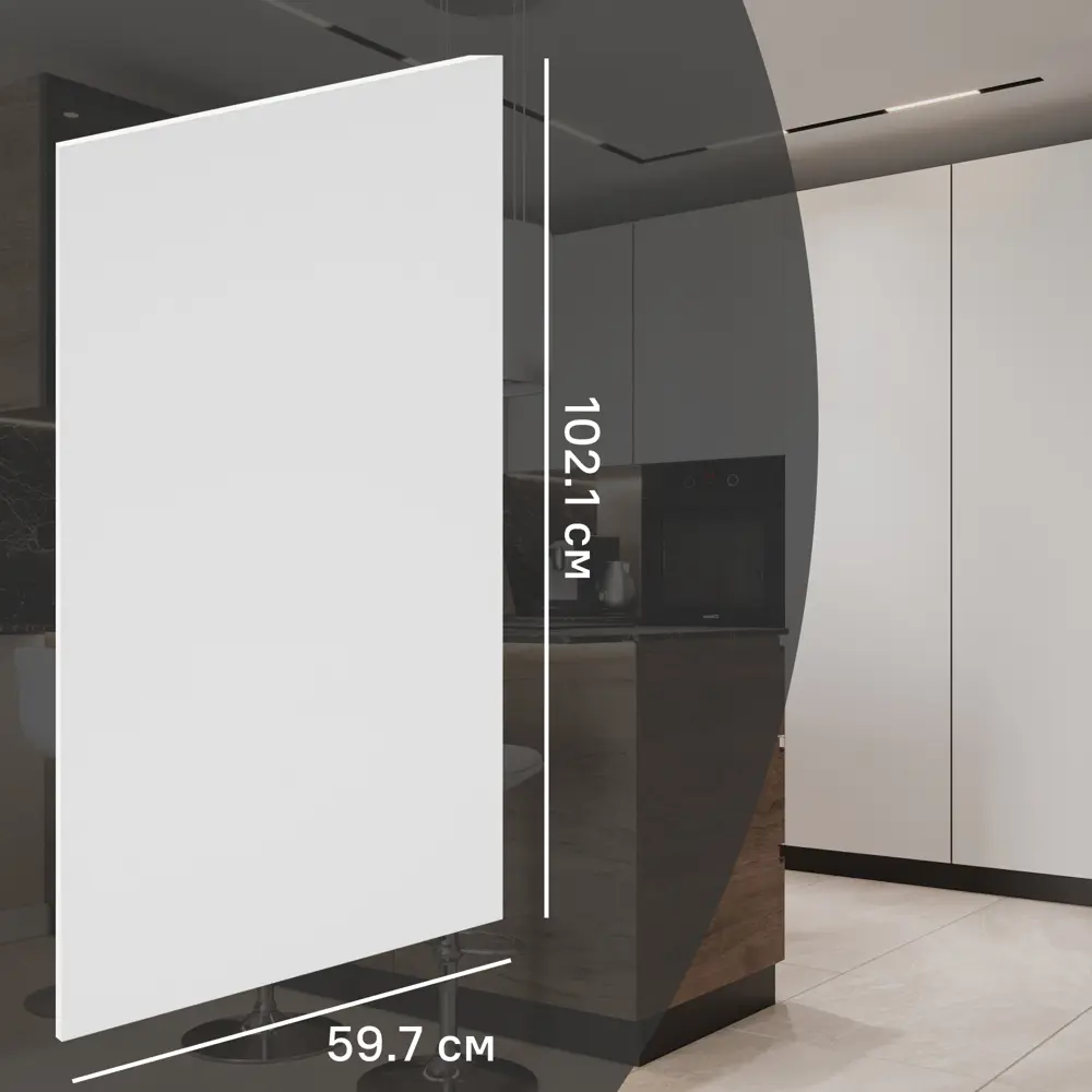 Фото Фасад кухонного шкафа София 59.7x102.1 см DELINIA ID ЛДСП цвет белый Фото Фасад кухонного шкафа София 59.7x102.1 см DELINIA ID ЛДСП цвет белый