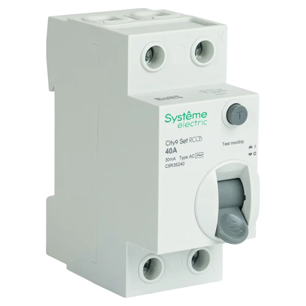 Фото Дифференциальный автомат Systeme Electric City9 Set C9D61616 1P N С16 А 10мА 6кА A