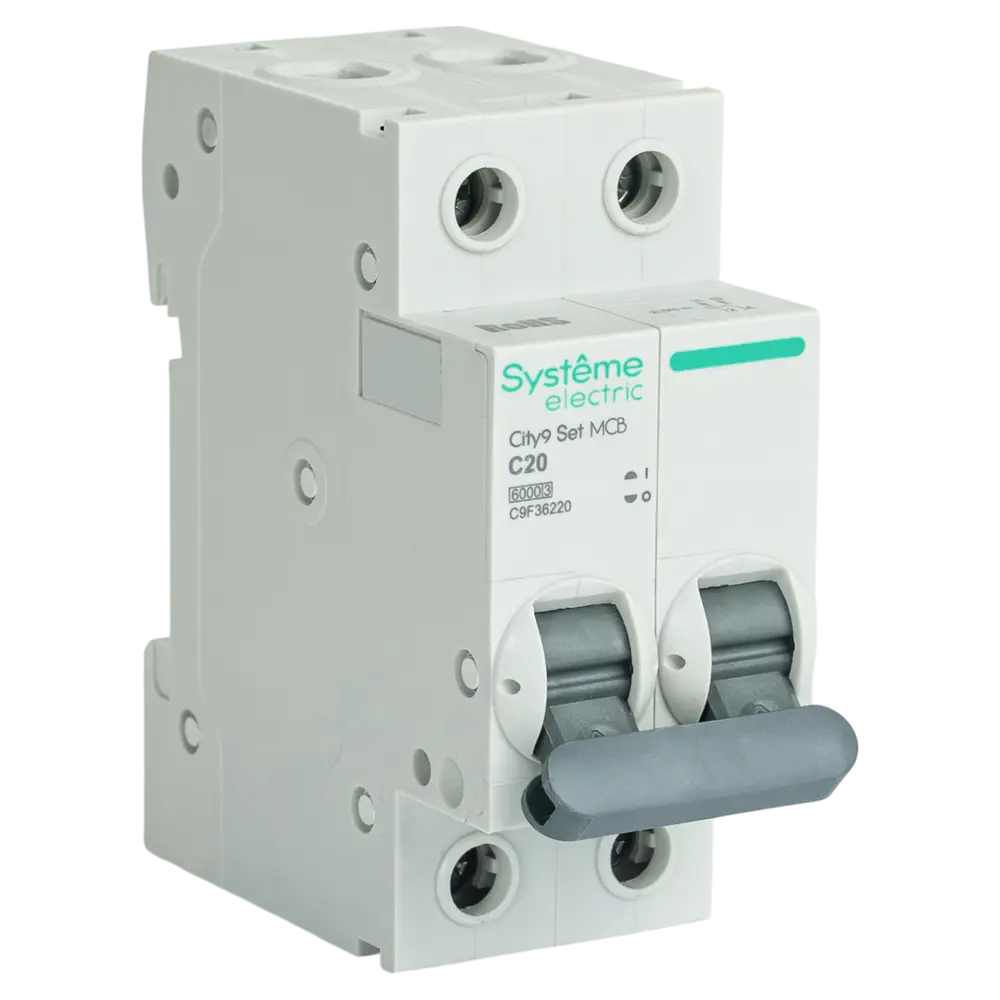 Фото Автоматический выключатель Systeme Electric City9 Set C9F36220 2P С20 А 6 кА Фото Автоматический выключатель Systeme Electric City9 Set C9F36220 2P С20 А 6 кА